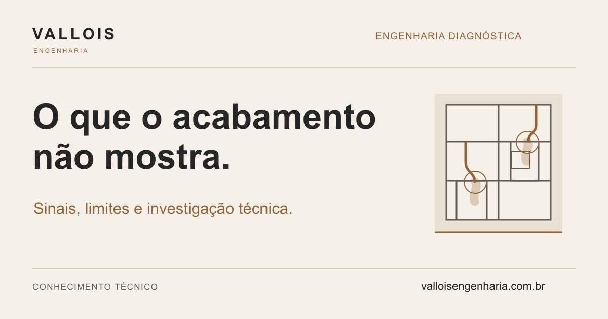Fachada de edifício e seção esquemática mostram sistemas construtivos que o acabamento não revela.